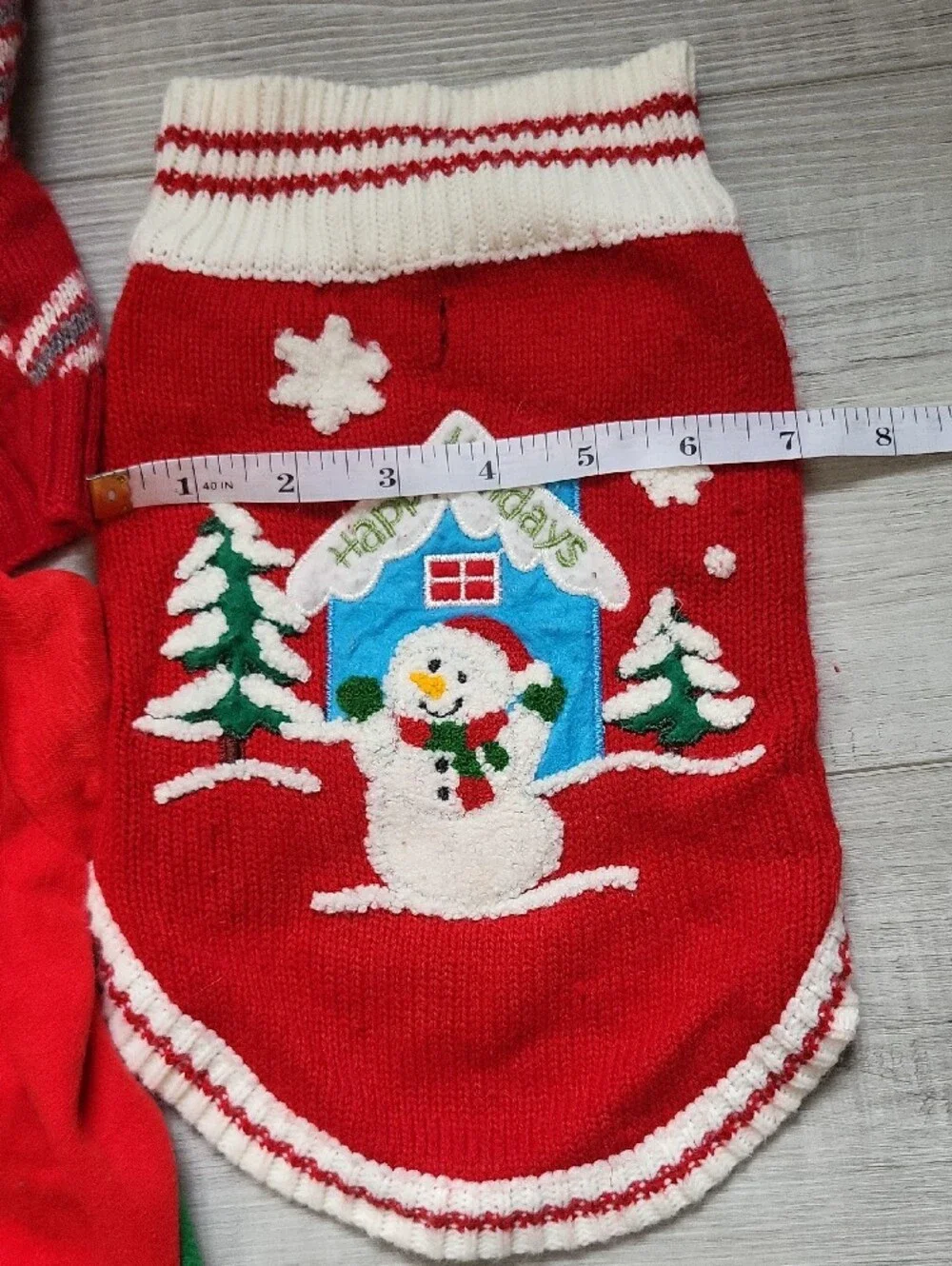 Holiday Pet Sweaters and Shirt Pack - Red and Light Blue